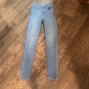 Levi's Classic Mile high super skinny Blue Jeans Sz 25 inseam 28